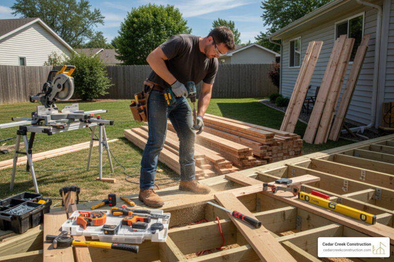 deck contractor building outdoor deck - Deck contractor services